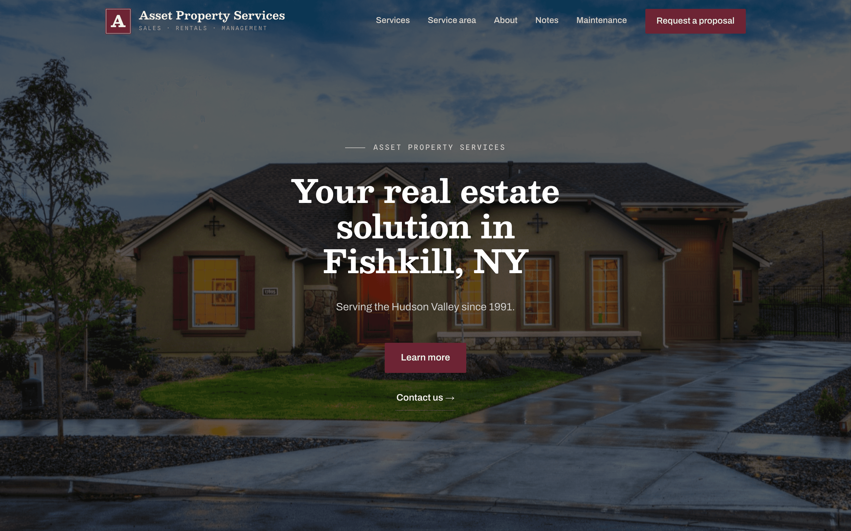 Asset Property Services homepage